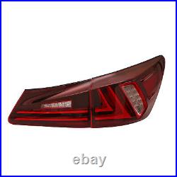 Pair LED Tail Lights Red Rear Lamps For 2006-2012 Lexus IS250 IS350