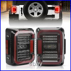 Pair LED Tail Lights Turn Signal/Brake/Reverse/Running for Jeep Wrangler JK JKU