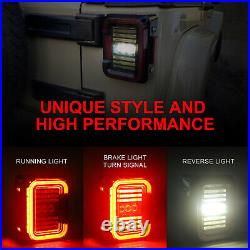 Pair LED Tail Lights Turn Signal/Brake/Reverse/Running for Jeep Wrangler JK JKU