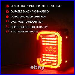 Pair LED Tail Lights Turn Signal/Brake/Reverse/Running for Jeep Wrangler JK JKU