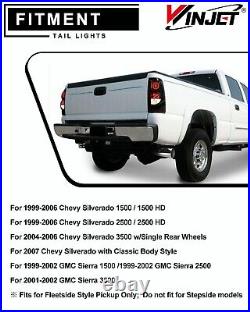 Pair LED Tail Lights for 1999-2006 Chevy Silverado/GMC Sierra 1500 2500/HD 3500