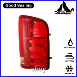 Pair LED Tail Lights for 2007-2013 Chevy Silverado 1500 2500HD Rear Brake Lamps