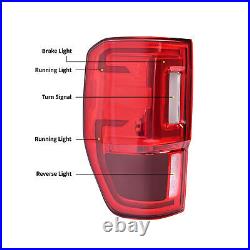 Pair LED Tail Lights withBlind Spot For Ford Ranger 2019-2023 Red Lens Brake Lamps Pair LED Tail Lights withBlind Spot For Ford Ranger 2019-2023 Red Lens Brake Lamps