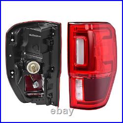 Pair LED Tail Lights withBlind Spot For Ford Ranger 2019-2023 Red Lens Brake Lamps