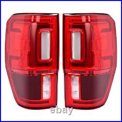 Pair LED Tail Lights withBlind Spot For Ford Ranger 2019-2023 Red Lens Brake Lamps Pair LED Tail Lights withBlind Spot For Ford Ranger 2019-2023 Red Lens Brake Lamps