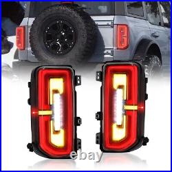 Pair LED Tail Lights with Turn Signal Light Assembly For Ford Bronco 2021 2022