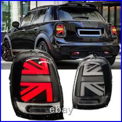 Pair LED Tail lights For Mini Cooper F55 F56 F57 2014-2019 Union Jack Rear Lamp