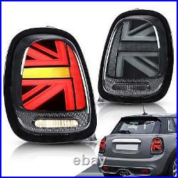 Pair LED Tail lights For Mini Cooper F55 F56 F57 2014-2019 Union Jack Rear Lamp