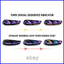 Pair RGB LED Tail Lights For Mitsubishi Lancer EVO X 2008-2021 Rear Lamp Light