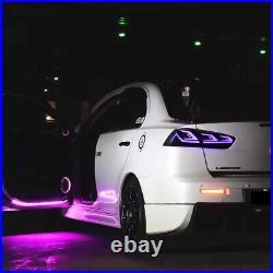 Pair RGB LED Tail Lights For Mitsubishi Lancer EVO X 2008-2021 Rear Lamp Light