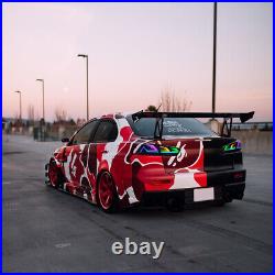 Pair RGB LED Tail Lights For Mitsubishi Lancer EVO X 2008-2021 Rear Lamp Light