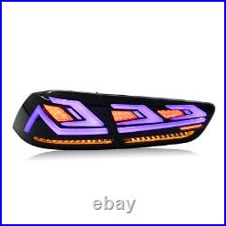 Pair RGB LED Tail Lights For Mitsubishi Lancer EVO X 2008-2021 Rear Lamp Light