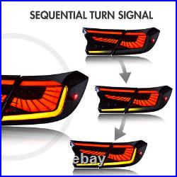 Pair RGB LED Tail Lights for Honda Accord 2018-2022 RGB DRL Taillight Assembly