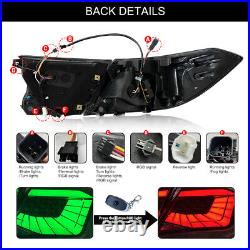 Pair RGB LED Tail Lights for Honda Accord 2018-2022 RGB DRL Taillight Assembly