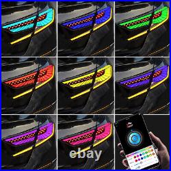 Pair RGB LED Tail Lights for Honda Accord 2018-2022 RGB DRL Taillight Assembly