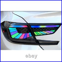 Pair RGB LED Tail Lights for Honda Accord 2018-2022 RGB DRL Taillight Assembly