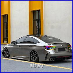 Pair RGB LED Tail Lights for Honda Accord 2018-2022 RGB DRL Taillight Assembly