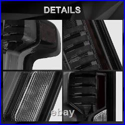 Pair Rear Smoked Tinted Full LED Tail Lights or 2019-2022 Chevy Silverado