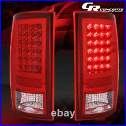 Pair Red Lens Full Led Brake Tail Lights For 2009-2017 Dodge Ram 1500 2500 3500