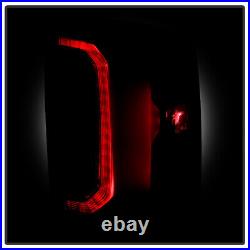 Pair Set Black OLED Tube LED Tail Lights For 2014-2018 Sierra 1500 2500HD 3500HD