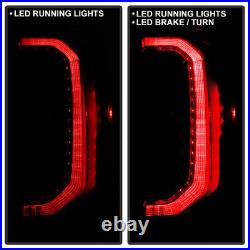 Pair Set Black OLED Tube LED Tail Lights For 2014-2018 Sierra 1500 2500HD 3500HD