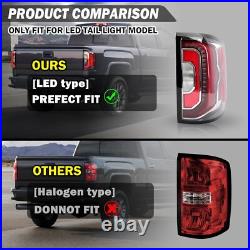 Pair/Set For 2016-2018 GMC Sierra 1500 Denali Truck Rear LED Tail Lights Assy