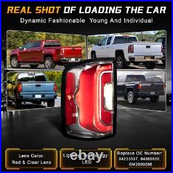 Pair/Set For 2016-2018 GMC Sierra 1500 Denali Truck Rear LED Tail Lights Assy