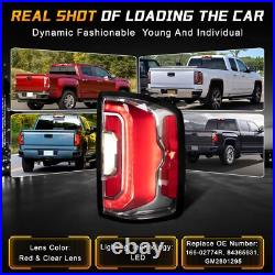Pair/Set For 2016-2018 GMC Sierra 1500 Denali Truck Rear LED Tail Lights Assy