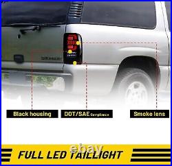 Pair Smoke LED Brake Tail Lights For 2000-2006 Chevy Suburban Tahoe GMC Yukon