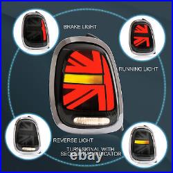 Pair Smoke LED Tail Lights For 2014-2023 BMW Mini Cooper F55 F56 F57 Brake Lamp