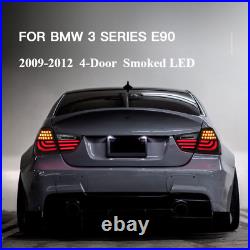 Pair Smoked 4-DOOR LED Tail Light Rear Brake Lamp For BMW 3 Series E90 2009-2012