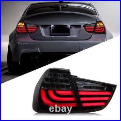 Pair Smoked 4-DOOR LED Tail Light Rear Brake Lamp For BMW 3 Series E90 2009-2012