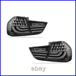Pair Smoked 4-DOOR LED Tail Light Rear Brake Lamp For BMW 3 Series E90 2009-2012