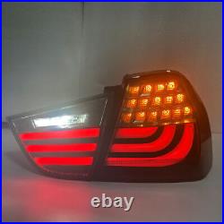Pair Smoked 4-DOOR LED Tail Light Rear Brake Lamp For BMW 3 Series E90 2009-2012