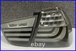 Pair Smoked 4-DOOR LED Tail Light Rear Brake Lamp For BMW 3 Series E90 2009-2012