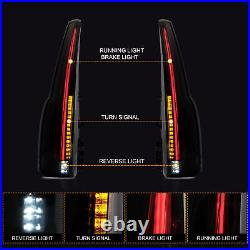 Pair Smoked LED Tail Lights Fit GMC Yukon 2015-2020 Cadillac Escalade Rear Lamp