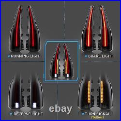 Pair Smoked LED Tail Lights Fit GMC Yukon 2015-2020 Cadillac Escalade Rear Lamp