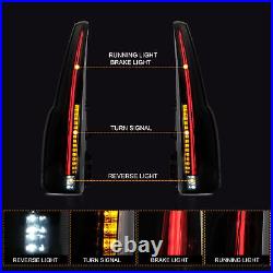 Pair Smoked LED Tail Lights For 2015-2020 GMC Yukon Cadillac Escalade Rear Lamp