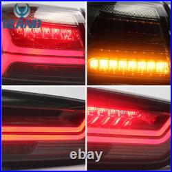 Pair Smoked LED Tail Lights For Mitsubishi Lancer 2008-2017 Sequential Rear Lamp