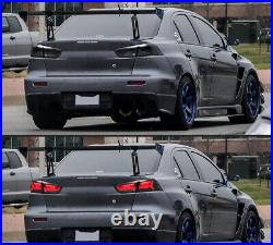 Pair Smoked LED Tail Lights For Mitsubishi Lancer 2008-2017 Sequential Rear Lamp