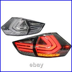 Pair Smoked LED Tail Lights For Nissan Rogue 2014-2019 LED Rear Lamps Assembly