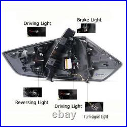 Pair Smoked LED Tail Lights For Nissan Rogue 2014-2019 LED Rear Lamps Assembly