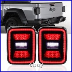 Pair Smoked LED Tail Lights Turn Signal Side Lamp For Jeep Gladiator JT 2020 up