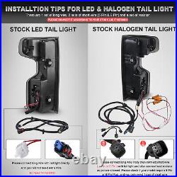 Pair Smoked Tinted Full LED Tail Lights For 2019-2021 Chevy Silverado New Body