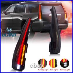 Pair Smoked Tinted LED Tail Lights For 07-14 Chevy Tahoe Suburban 1500 GMC Yukon