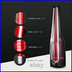 Pair Smoked Tinted LED Tail Lights For 07-2014 Cadillac Escalade / ESV Rear Lamp
