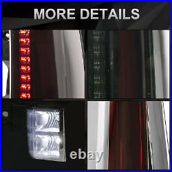 Pair Smoked Tinted LED Tail Lights For 07-2014 Cadillac Escalade / ESV Rear Lamp