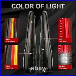 Pair Smoked Tinted LED Tail Lights For 07-2014 Cadillac Escalade / ESV Rear Lamp