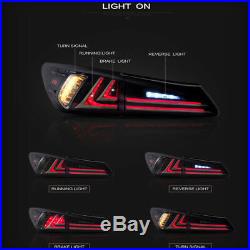 Pair Tail Lights LED Red Lens Rear Lamp Fit For Lexus IS250 IS350 IS F 2006-2012