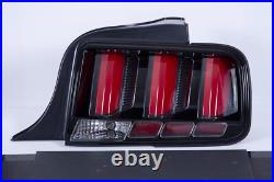 Pair Tail Lights for 2005-2009 Ford Mustang Red LED Tube Signal Brake Lamps
